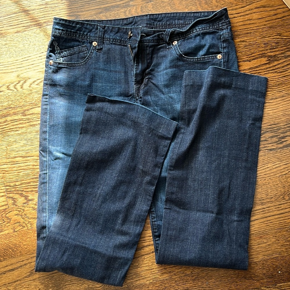 Dark wash bootcut jeans